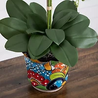 Nearly Natural 27in White Triple Orchid Floral Arrangement