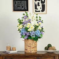 Nearly Natural 31in Mixed Flower And Hydrangea Floral Arrangement