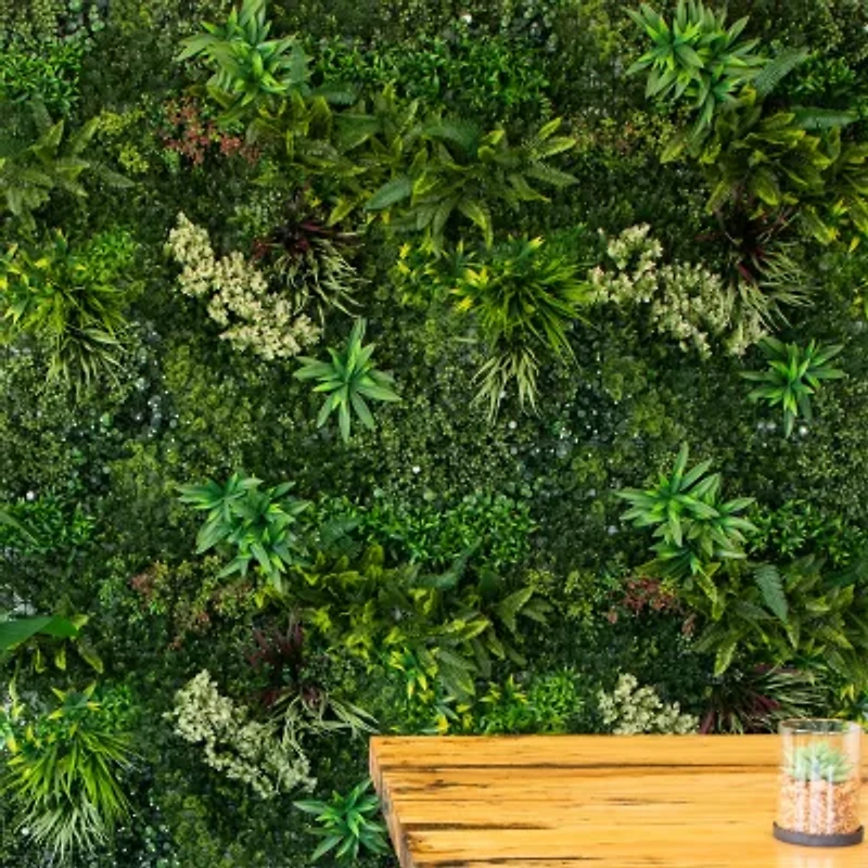 Nearly Natural 40in. X 40in. Green Amazon Rainforest Wall Panel Artificial Plant