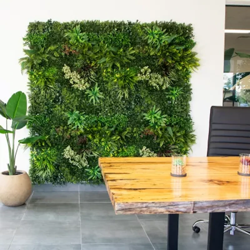 Nearly Natural 40in. X 40in. Green Amazon Rainforest Wall Panel Artificial Plant