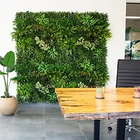 Nearly Natural 40in. X 40in. Green Amazon Rainforest Wall Panel Artificial Plant