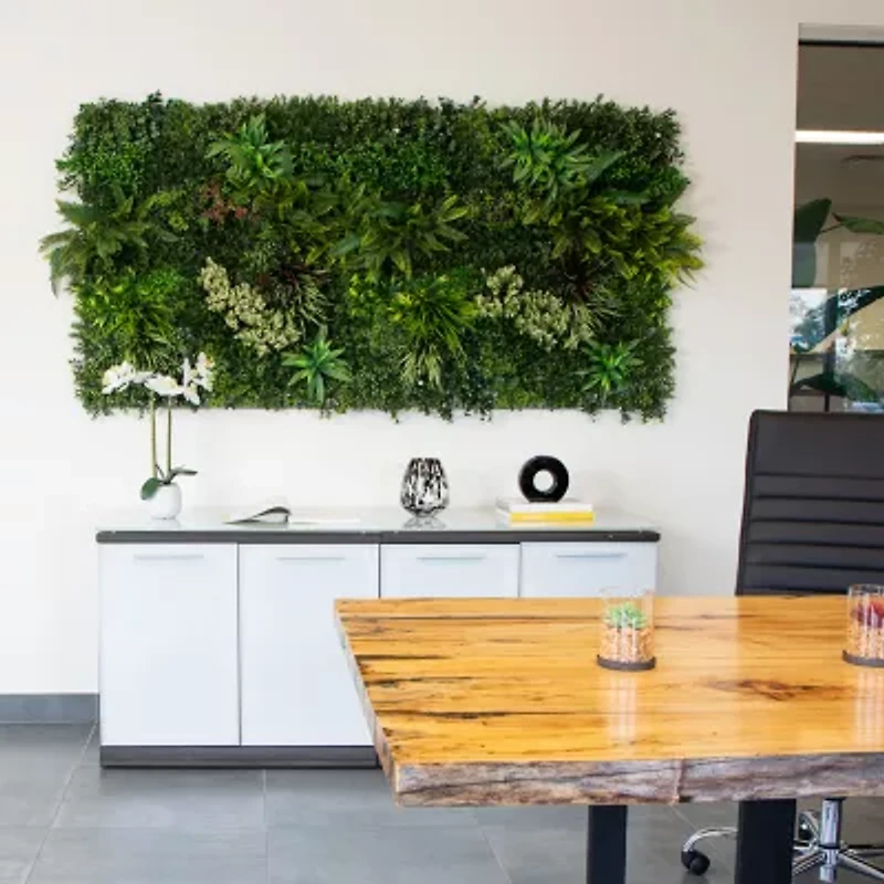 Nearly Natural 40in. X 40in. Green Amazon Rainforest Wall Panel Artificial Plant