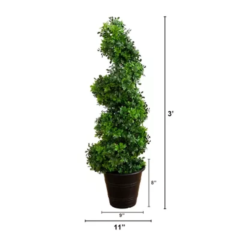 Nearly Natural 3ft. Green Boxwood Topiary