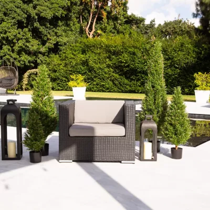 Nearly Natural 4ft. Green Rosemary Topiary