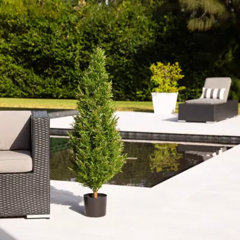 Nearly Natural 4ft. Green Rosemary Topiary