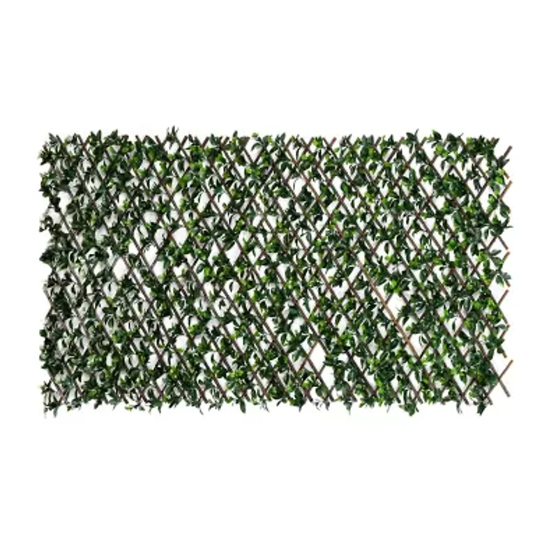 Nearly Natural 40in X 80in. Green Gardenia Expandable Privacy Fence Screen Artificial Plant