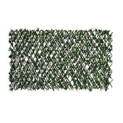 Nearly Natural 40in X 80in. Green Gardenia Expandable Privacy Fence Screen Artificial Plant