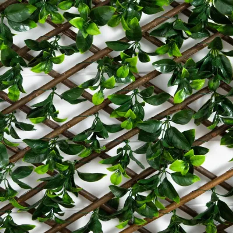 Nearly Natural 40in X 80in. Green Gardenia Expandable Privacy Fence Screen Artificial Plant