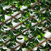 Nearly Natural 40in X 80in. Green Gardenia Expandable Privacy Fence Screen Artificial Plant