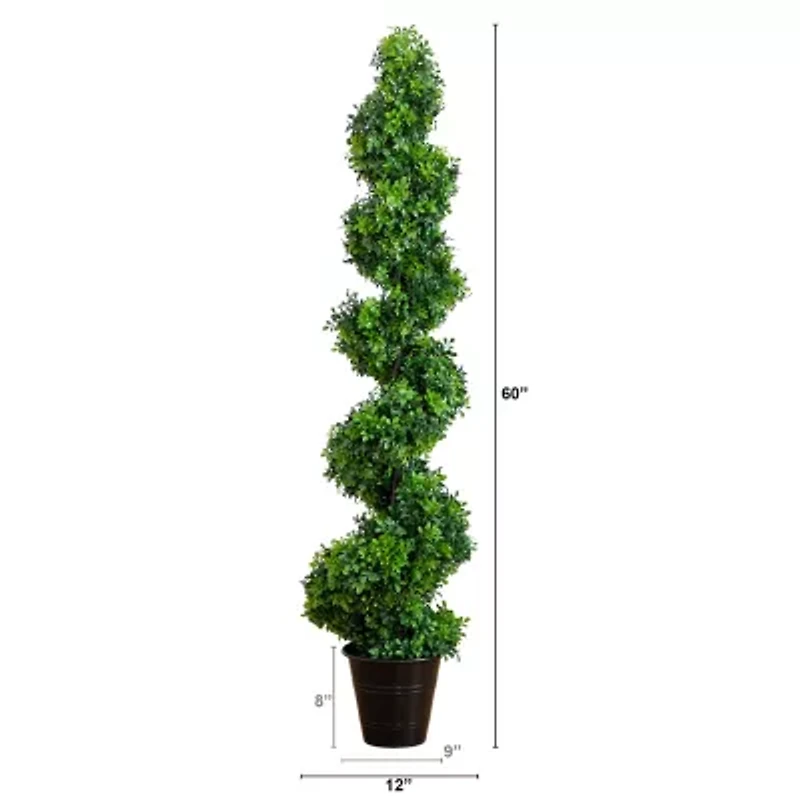 Nearly Natural 5ft. Green Boxwood Topiary