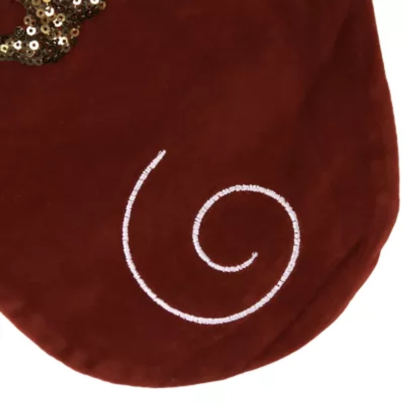 Northlight Reindeer And Snowflake Sequin - 20in - Red And White - Set Of 2 Christmas Stocking
