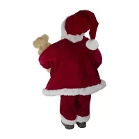 Northlight 18in Standing With A Plush Brown Bear Christmas Figurine