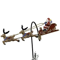 Northlight Led Lighted And Musical Flying Santa Animated - 13.5in Lighted Christmas Village