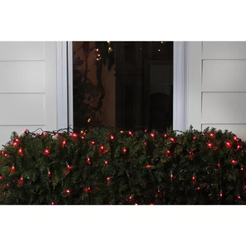 Northlight 4ft X 6ft Red Led Wide Angle - Green Wire Net Lights