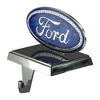 Northlight 5in Blue And Silver Officially Licensed Iconic Ford Logo Christmas Stocking Holder