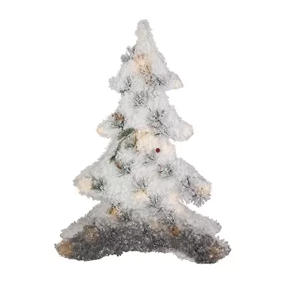Northlight Led Lighted 2d Tinsel And Pine 2 Foot Pine Christmas Tree