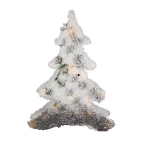 Northlight Led Lighted 2d Tinsel And Pine 2 Foot Pine Christmas Tree