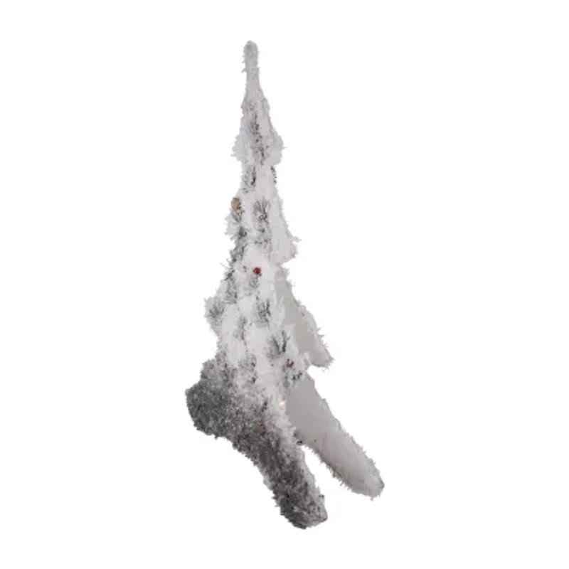 Northlight Led Lighted 2d Tinsel And Pine 2 Foot Pine Christmas Tree