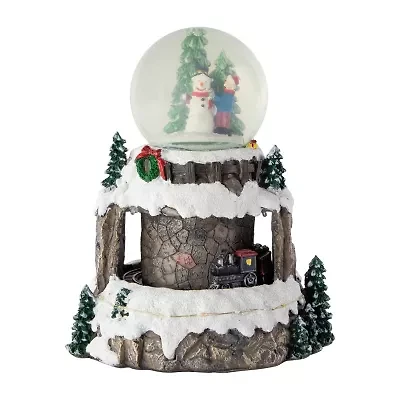 Northlight Led Lighted Animated And Musical Snowman And Train - 9.25in Christmas Snow Globe