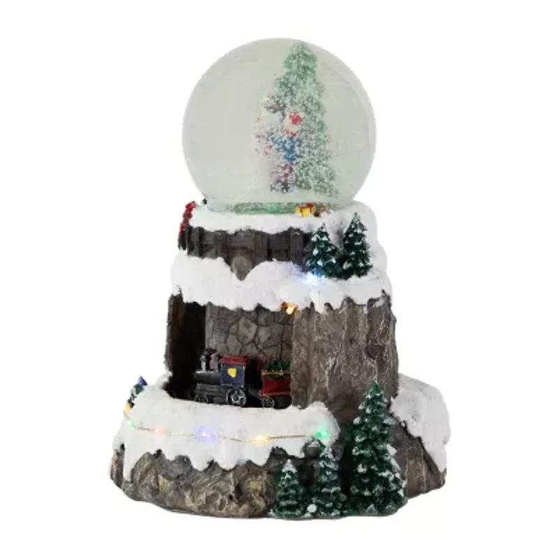 Northlight Led Lighted Animated And Musical Snowman And Train - 9.25in Christmas Snow Globe