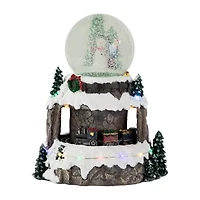 Northlight Led Lighted Animated And Musical Snowman And Train - 9.25in Christmas Snow Globe
