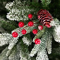 Northlight Real Touch™️ Flocked Grove Fir Full - 6.5ft -Unlit 6 1/2 Foot Flocked Pine Christmas Tree