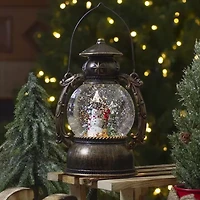 Northlight Led Lighted Snowman And Trees Lantern - 8in Decorative Lantern