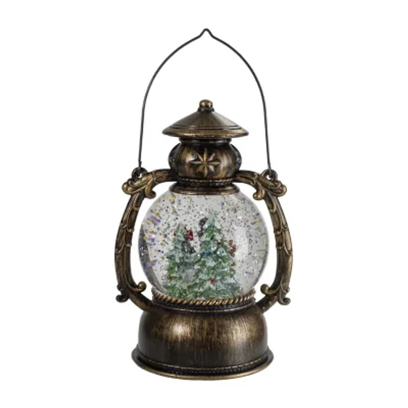 Northlight Led Lighted Snowman And Trees Lantern - 8in Decorative Lantern