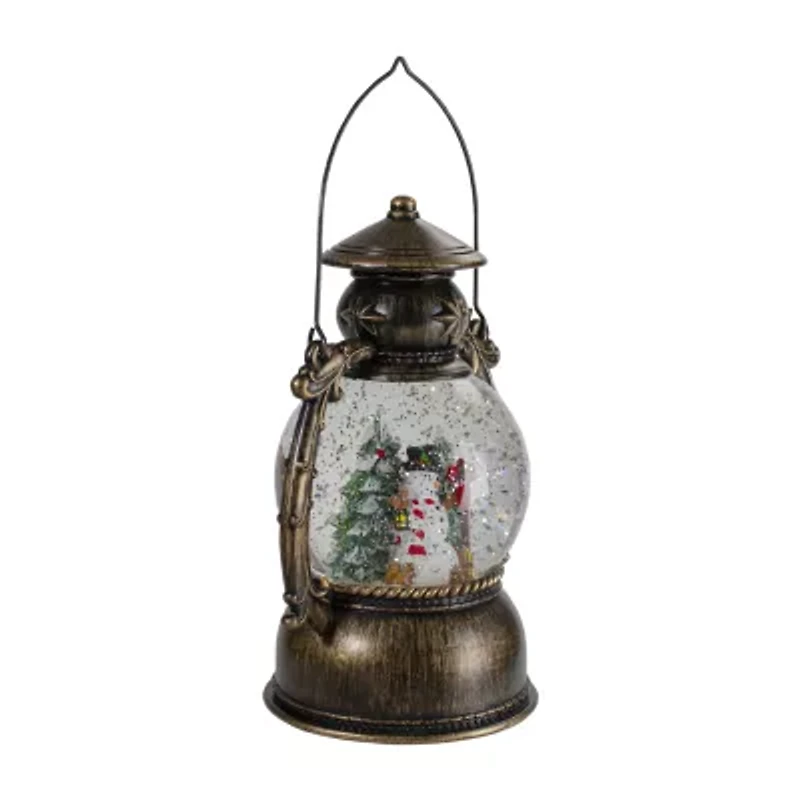 Northlight Led Lighted Snowman And Trees Lantern - 8in Decorative Lantern