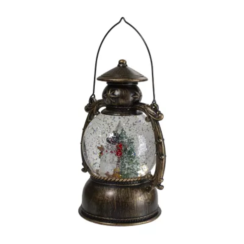 Northlight Led Lighted Snowman And Trees Lantern - 8in Decorative Lantern
