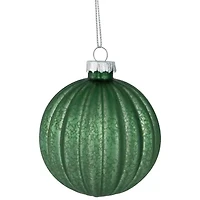 Northlight 3-Finish Glass Ball And Onion - 3in (80mm) - Forest Green - 9ct Christmas Ornament