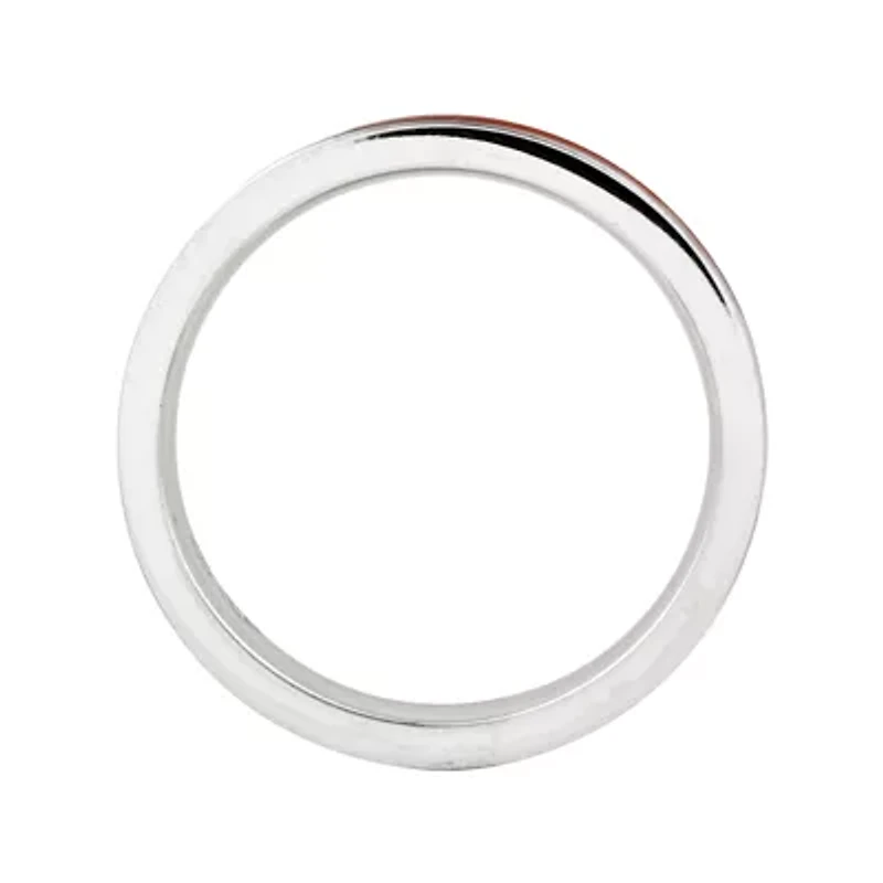 Personally Stackable Sterling Silver Red Enamel Stackable Ring
