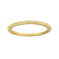 Personally Stackable 18K Yellow Gold Over Sterling Silver 1.5mm Twisted Ring