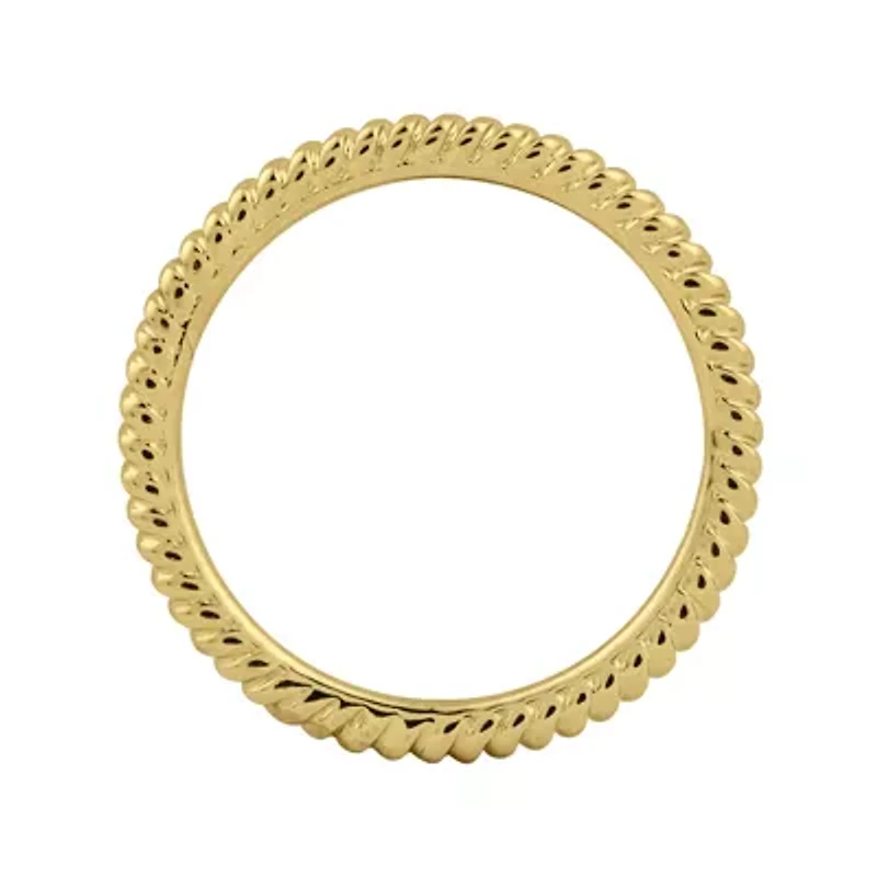 Personally Stackable 18K Yellow Gold Over Sterling Silver 1.5mm Twisted Ring