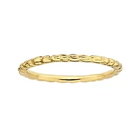 Personally Stackable 18K Yellow Gold Over Sterling Silver 1.5mm Twisted Ring