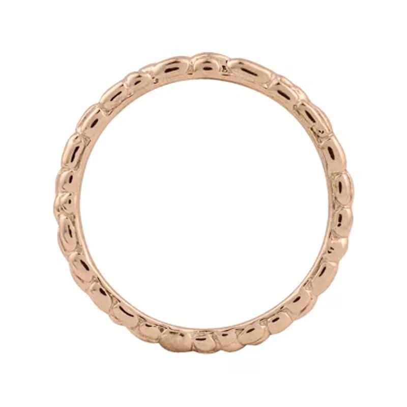 Personally Stackable 18K Rose Gold Over Sterling Silver 1.5mm Twisted Ring