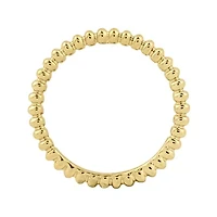 Personally Stackable 18K Yellow Gold Over Sterling Silver 1.5mm Beaded Ring