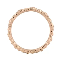 Personally Stackable 18K Rose Gold Over Sterling Silver 1.5mm Cable Ring