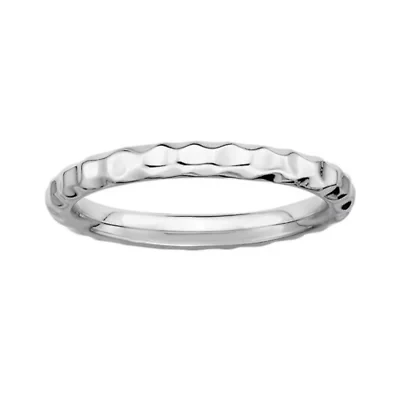 Personally Stackable Sterling Silver 3.5mm Hammered Ring