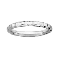 Personally Stackable Sterling Silver 3.5mm Hammered Ring