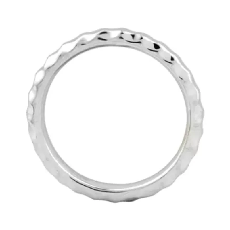 Personally Stackable Sterling Silver 3.5mm Hammered Ring