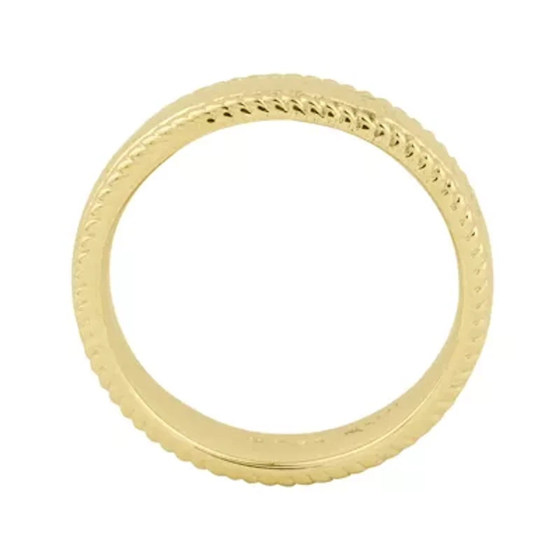 Personally Stackable 18K Yellow Gold Over Sterling 1.5mm Milgrain Band Ring