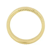 Personally Stackable 18K Yellow Gold Over Sterling 1.5mm Milgrain Band Ring