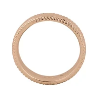 Personally Stackable 18K Rose Gold Over Sterling Silver 1.5mm Milgrain Band Ring