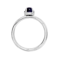 Personally Stackable Genuine Blue Lapis Sterling Silver Stackable Ring