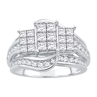 Womens CT. T.W. Natural White Diamond 10K Gold Engagement Ring