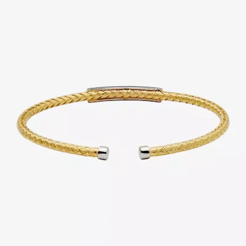 Paris 1901 By Charles Garnier Womens Cubic Zirconia 18K Gold Over Silver Cuff Bracelet
