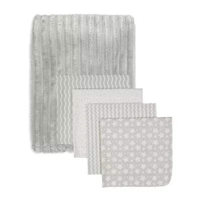 3 Stories Trading Company Baby Striped Blanket And 4 Receiving Blankets