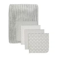 3 Stories Trading Company Baby Striped Blanket And 4 Receiving Blankets