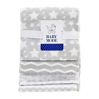 3 Stories Trading Company Baby Striped Blanket And 4 Receiving Blankets